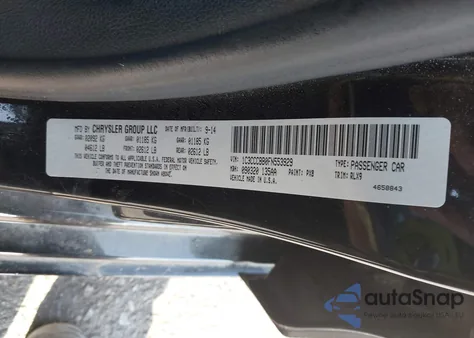 2015 Chrysler 200 S из США, поврежденный, VIN 1C3CCCBB0FN553929